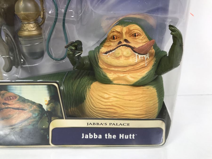 STAR WARS Return Of The Jedi Jabba’s Palace Jabba The Hut Hasbro 2004 84740/84716 New On Card [Photo 4]