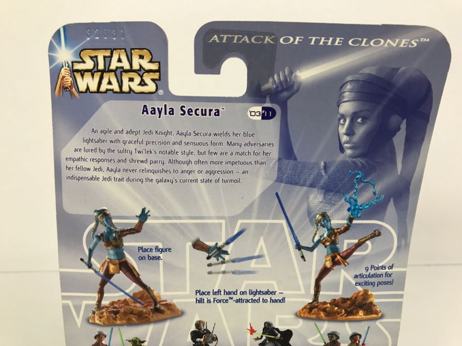 STAR WARS Attacke Of The Clones Battle Of Geonosi Aayla Secura #11 Hasbro 2003 85015/84715 New On Card [Photo 10]