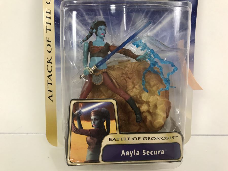 STAR WARS Attacke Of The Clones Battle Of Geonosi Aayla Secura #11 Hasbro 2003 85015/84715 New On Card [Photo 3]