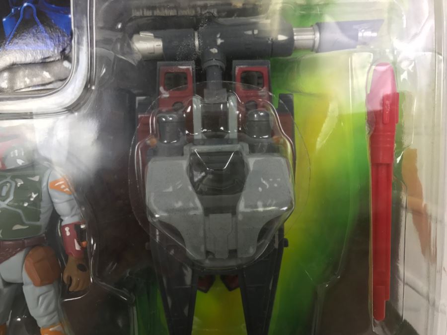 STAR WARS Deluxe Boba Fett With Wing-Blast Rocketpack And Overhead Cannon Kenner Hasbro 1996 69610/69638 New on Card [Photo 6]