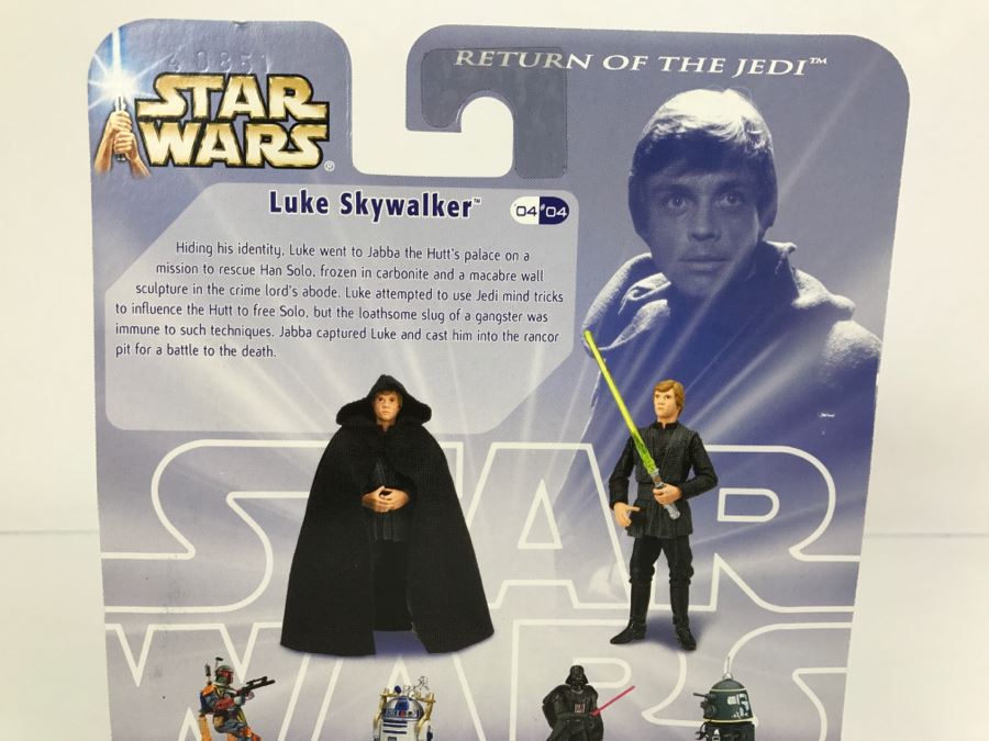 STAR WARS Return Of The Jedi Jabba’s Palace Luke Skywalker #04 Hasbro 2003 84731/84715 New On Card [Photo 10]