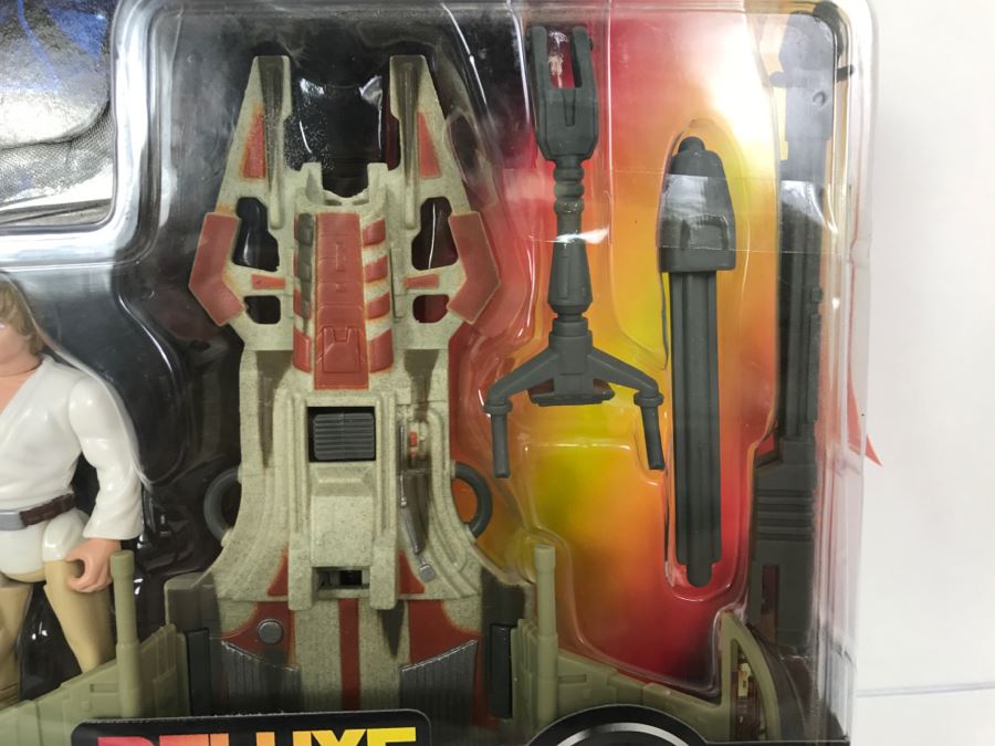 STAR WARS Rebel Alliance Deluxe Luke Skywalker Desert Sport Skiff With Blasting Rocket Launcher And Rapid-Deploy Wings Kenner Hasbro 1996  69610/69611 New On Card [Photo 7]