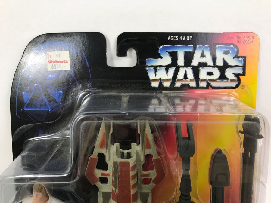 STAR WARS Rebel Alliance Deluxe Luke Skywalker Desert Sport Skiff With Blasting Rocket Launcher And Rapid-Deploy Wings Kenner Hasbro 1996  69610/69611 New On Card [Photo 3]