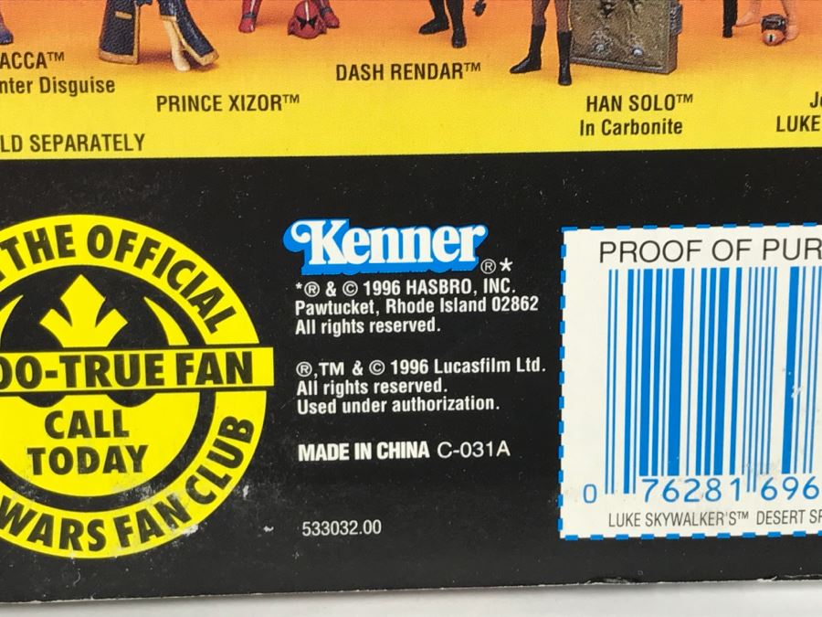 STAR WARS Rebel Alliance Deluxe Luke Skywalker Desert Sport Skiff With Blasting Rocket Launcher And Rapid-Deploy Wings Kenner Hasbro 1996  69610/69611 New On Card [Photo 13]