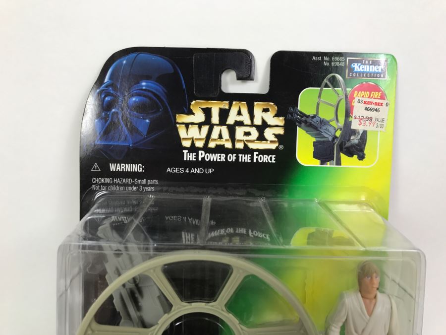 STAR WARS The Power Of The Force Rebel Alliance Millennium Falcon Gunner Station With Luke Skywalker Kenner Hasbro 1997 69665/69848 New On Card [Photo 2]