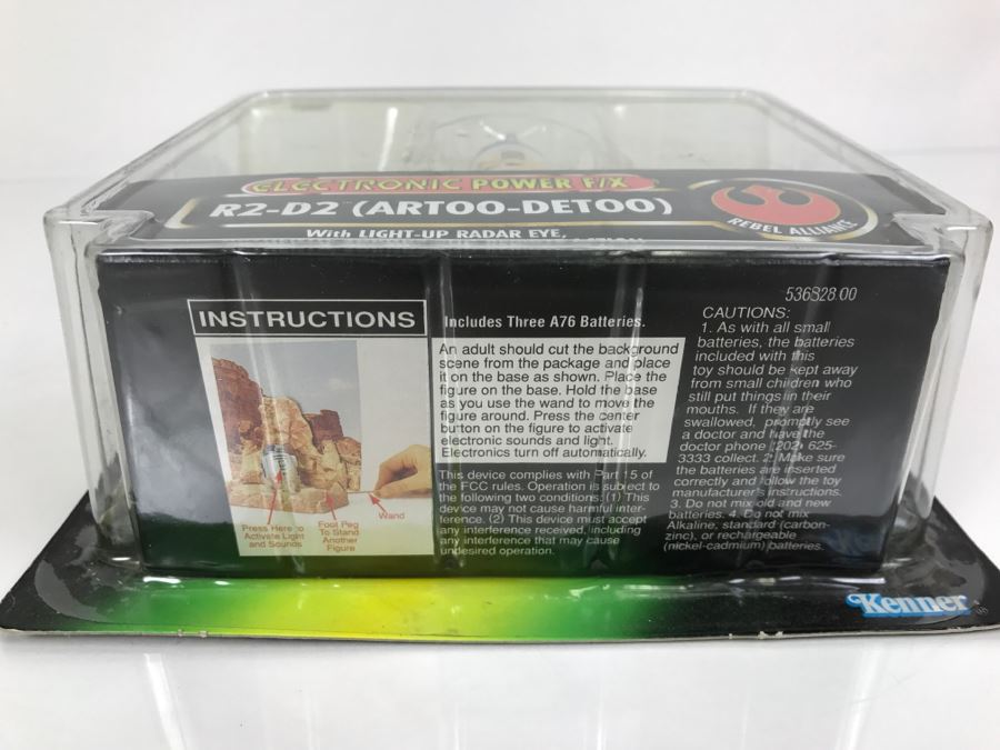 STAR WARS The Power Of The Force Rebel Alliance R2-D2 Electronic Power F/X With Light-Up Radar Eye, Authentic Sounds And Remote Action Kenner Hasbro 1996 69615/69646 New On Card [Photo 7]