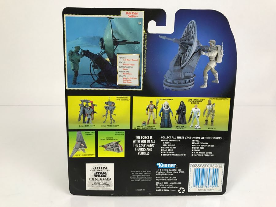 STAR WARS Deluxe Hoth Rebel Soldier With Anti-Vehicle Laser Cannon Kenner Hasbro 1996 69610/69744 New On Card [Photo 9]