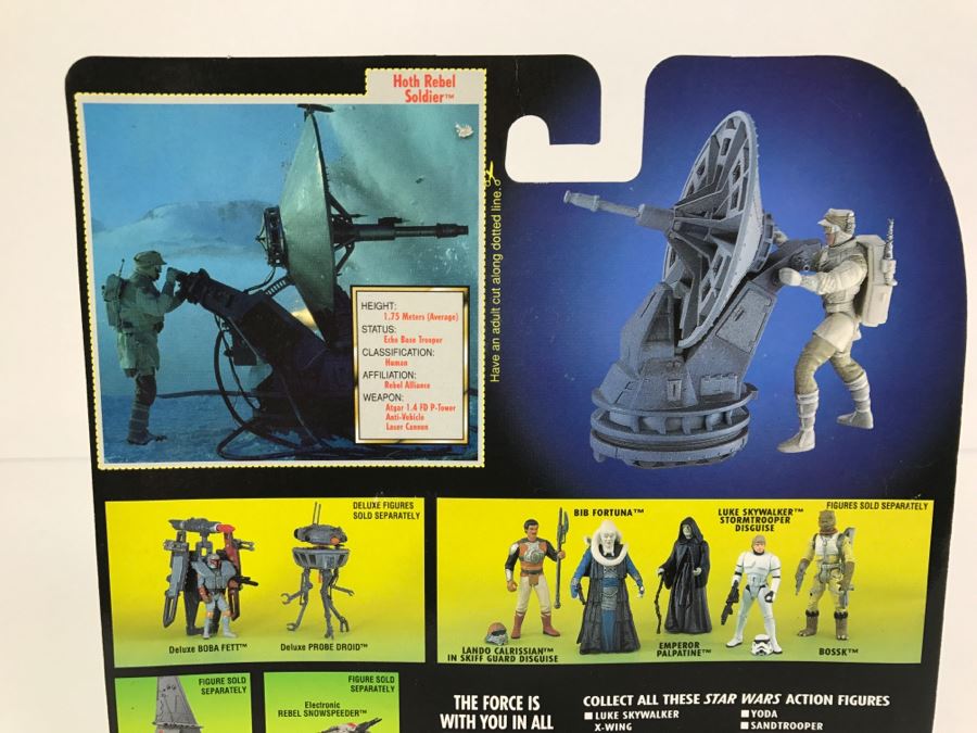 STAR WARS Deluxe Hoth Rebel Soldier With Anti-Vehicle Laser Cannon Kenner Hasbro 1996 69610/69744 New On Card [Photo 10]