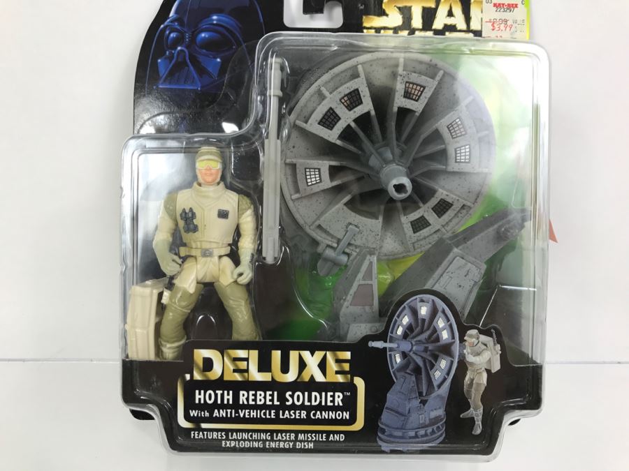 STAR WARS Deluxe Hoth Rebel Soldier With Anti-Vehicle Laser Cannon Kenner Hasbro 1996 69610/69744 New On Card [Photo 4]