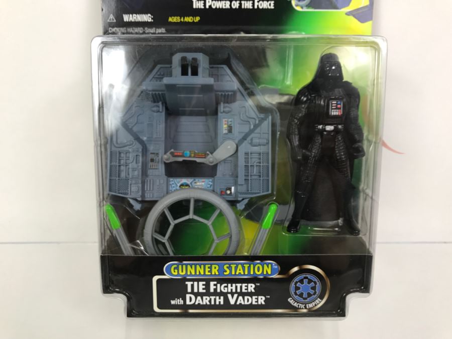 STAR WARS The Power Of The Force Tie Fighter Gunner Station With Darth Vader Kenner Hasbro 1998 69665/69847 New On Card [Photo 4]