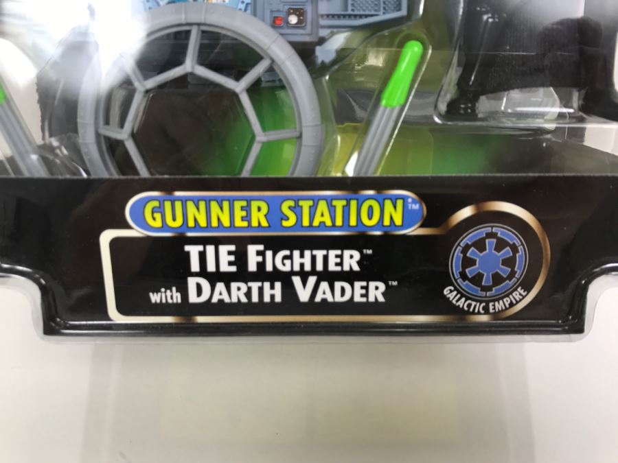 STAR WARS The Power Of The Force Tie Fighter Gunner Station With Darth Vader Kenner Hasbro 1998 69665/69847 New On Card [Photo 8]