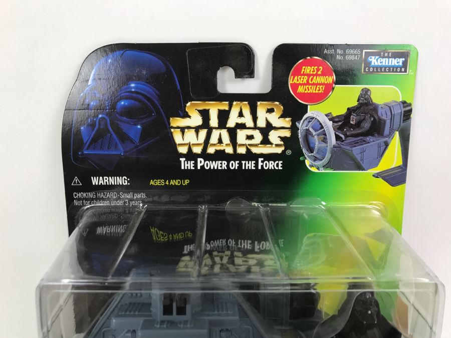 STAR WARS The Power Of The Force Tie Fighter Gunner Station With Darth Vader Kenner Hasbro 1998 69665/69847 New On Card [Photo 2]