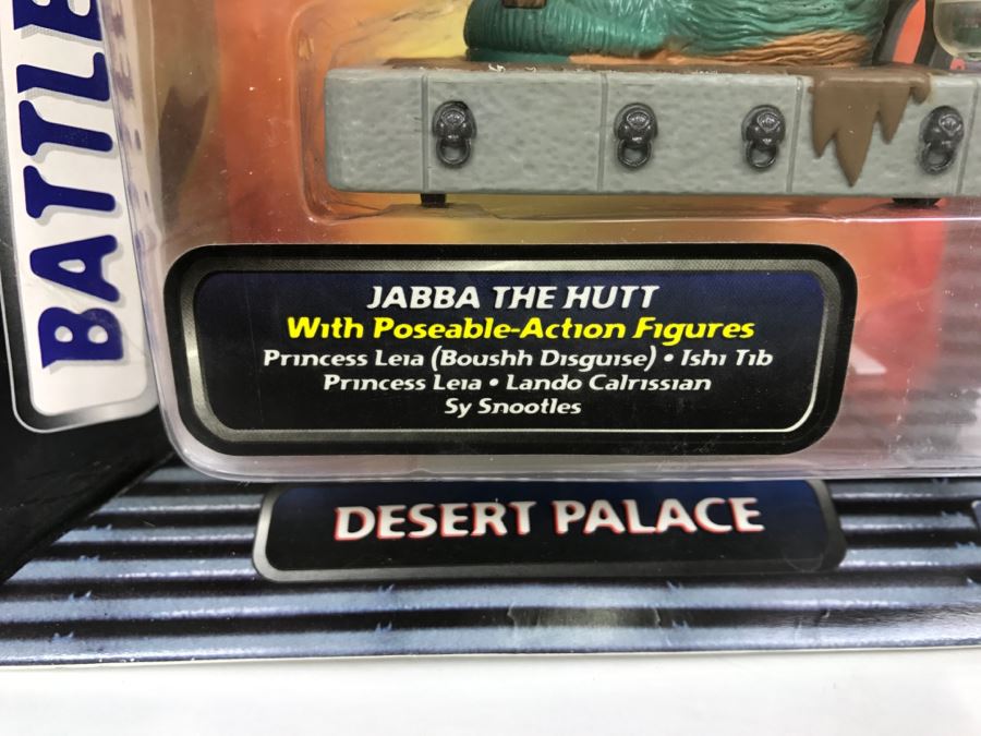 STAR WARS Action Fleet Battle Packs #8 Desert Palace Jabba The Hutt With Poseable-Action Figures Princess Leia, Ishi Tib, Lando Calrissian, Sy Snootles Galoob 1996 68010 New On Card [Photo 6]