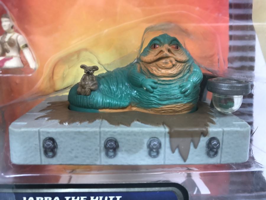 STAR WARS Action Fleet Battle Packs #8 Desert Palace Jabba The Hutt With Poseable-Action Figures Princess Leia, Ishi Tib, Lando Calrissian, Sy Snootles Galoob 1996 68010 New On Card [Photo 5]