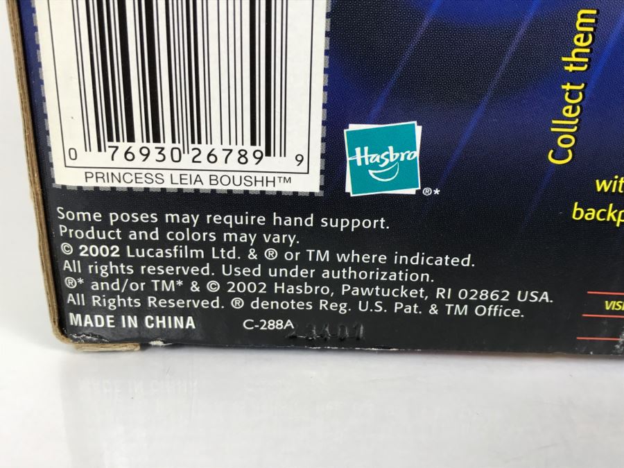 STAR WARS Return Of The Jedi Princess Leia In Boushh Disguise and Han Solo In Carbonite Hasbro 2002 New In Box [Photo 12]