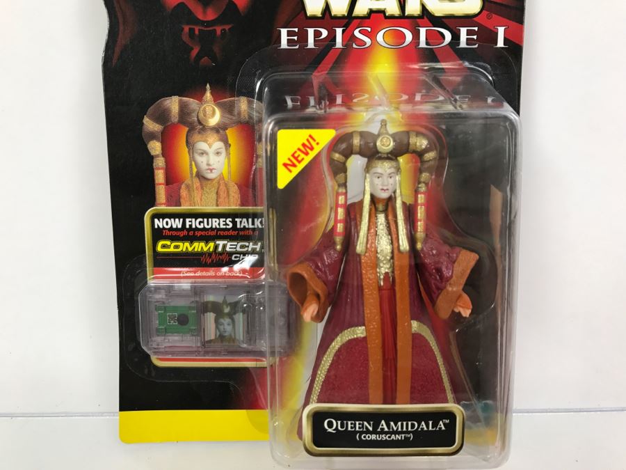 STAR WARS Episode 1 Queen Amidala Coruscant CommTech Chip Collection 1 Hasbro 1999 84085/84111 New On Card [Photo 4]