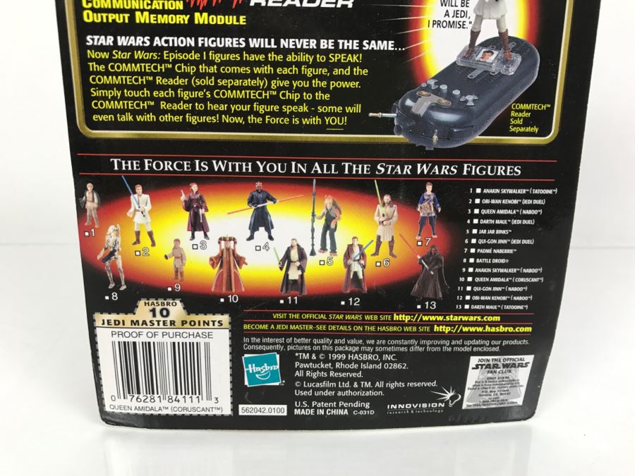 STAR WARS Episode 1 Queen Amidala Coruscant CommTech Chip Collection 1 Hasbro 1999 84085/84111 New On Card [Photo 13]