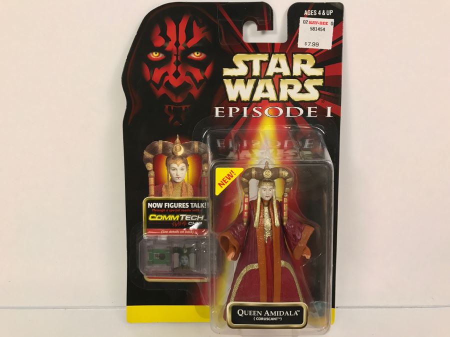 STAR WARS Episode 1 Queen Amidala Coruscant CommTech Chip Collection 1 Hasbro 1999 84085/84111 New On Card [Photo 2]