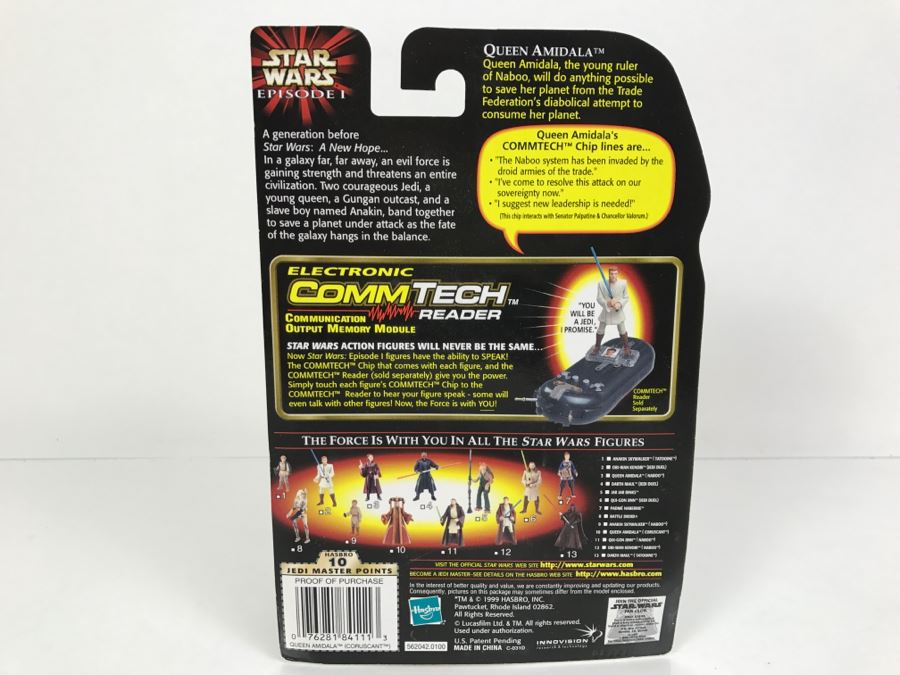 STAR WARS Episode 1 Queen Amidala Coruscant CommTech Chip Collection 1 Hasbro 1999 84085/84111 New On Card [Photo 11]