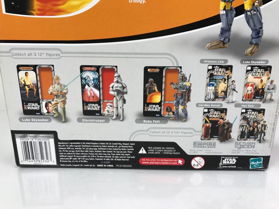STAR WARS The Original Trilogy Collection Boba Fett Large Size Action Figure Hasbro 2004 85232 New In Box  [Photo 12]