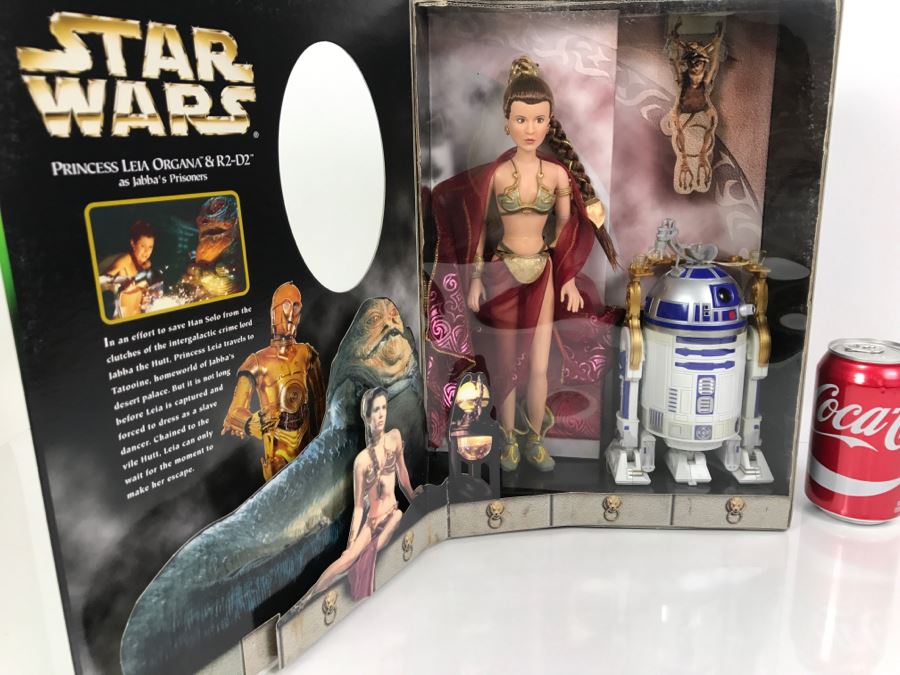 STAR WARS Limited Edition Princess Leia Collection Princess Leia Organa and R2-D2 As Jabba’s Prisoners Hasbro 1998 61777 New in Box [Photo 1]