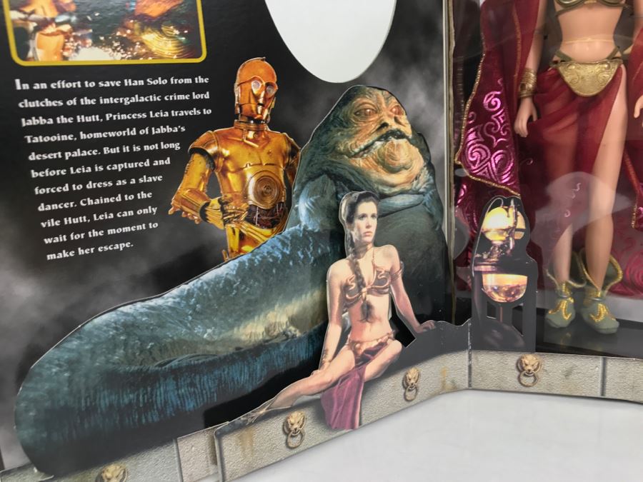 STAR WARS Limited Edition Princess Leia Collection Princess Leia Organa and R2-D2 As Jabba’s Prisoners Hasbro 1998 61777 New in Box [Photo 8]