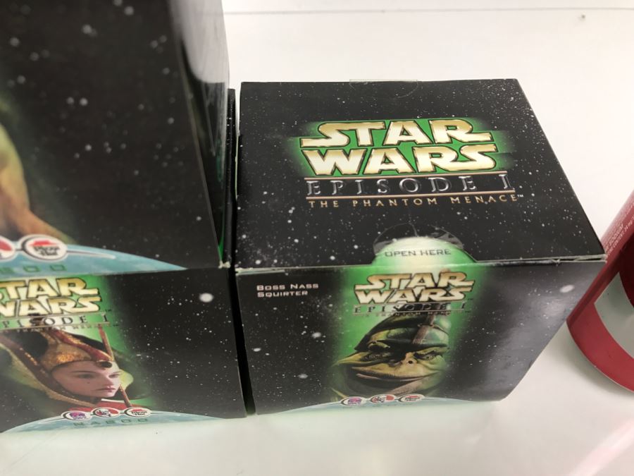 STAR WARS Episode 1 The Phantom Menace Taco Bell/KFC/Pizza Hut Collectors Items Naboo Set of 7 Including Anakin Skywalker, Opee Sea Creature, Jar Jar Binks, Queen AmiDala, and Boss Nass New In Box [Photo 9]
