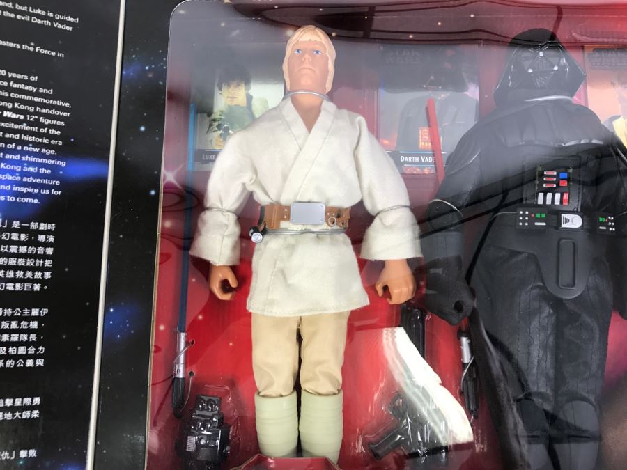 STAR WARS 1997 Hong Kong Commemorative Edition Luke Skywalker, Darth Vader, Obi-Wan Kenobi Kenner Hasbro 1997 New In Box [Photo 12]