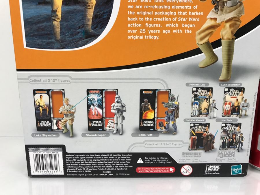 STAR WARS The Original Trilogy Collection Luke Skywalker Large Size Action Figure Hasbro 2004 85231 New In Box  [Photo 12]