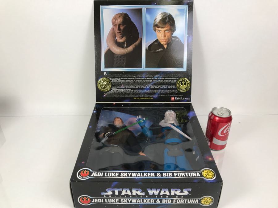 STAR WARS Collector Series Rebel Alliance Jedi Luke Skywalker And Bib Fortuna Kenner Hasbro 1997 27924 New in Box [Photo 1]