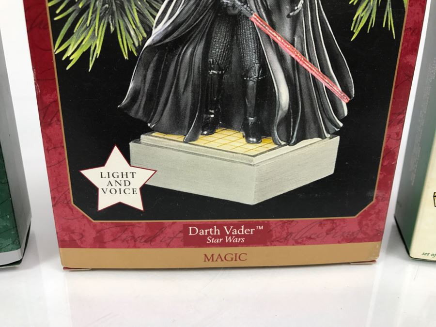 STAR WARS Assorted Christmas Hallmark Keepsake Ornaments 1 Each Ewoks 1998, Darth Vader 1997, and Clone Troopers 2003 New In Boxes [Photo 4]