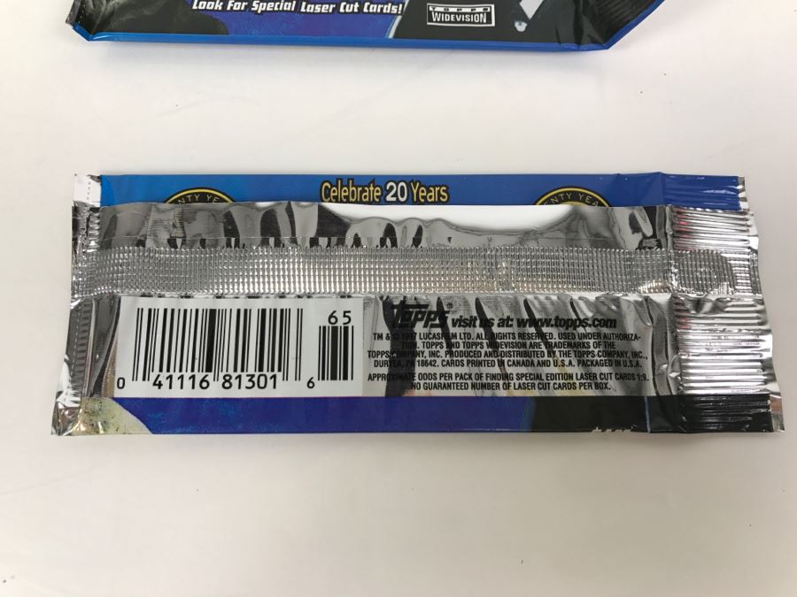 STAR WARS Trilogy 3 Packages of 5 Super Wide Movie Cards Topps 1997 New in Package [Photo 5]