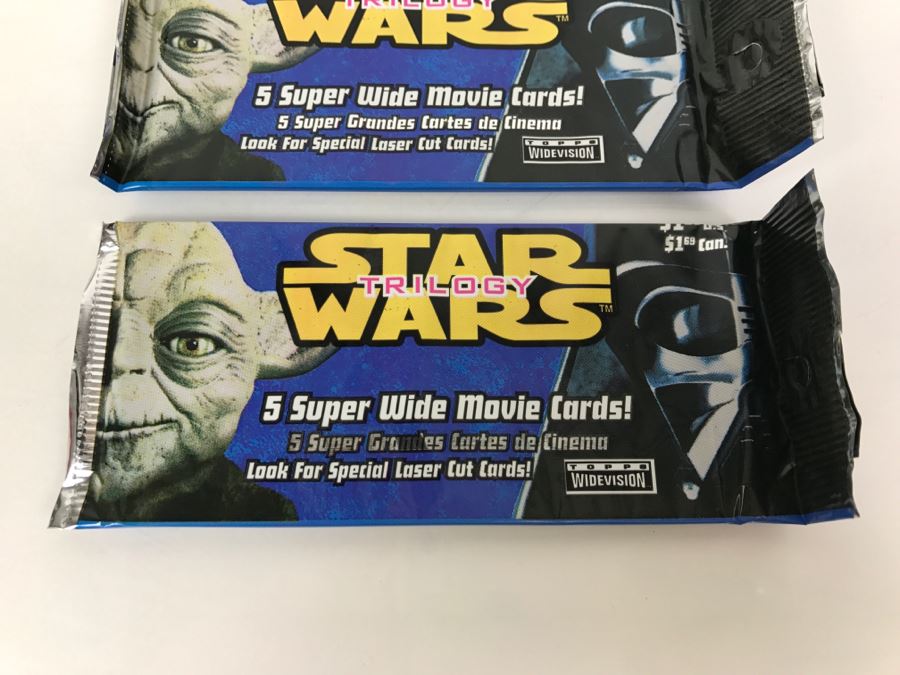 STAR WARS Trilogy 3 Packages of 5 Super Wide Movie Cards Topps 1997 New in Package [Photo 2]