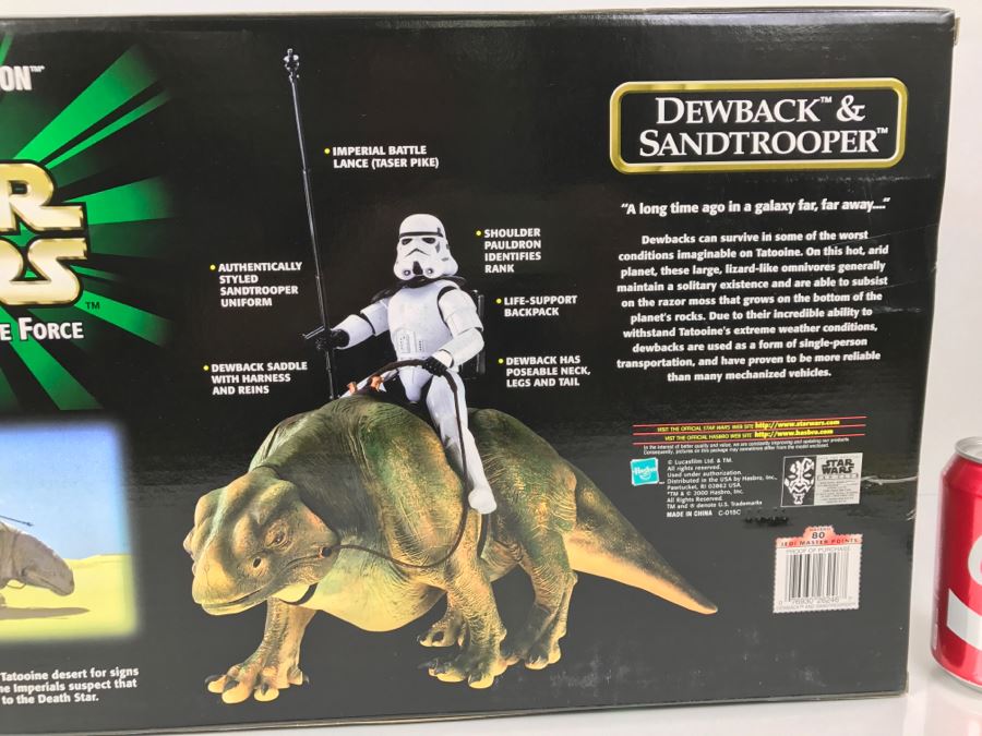 STAR WARS The Power Of The Force Dewback And Sandtrooper Hasbro 2000 26246 New In Box [Photo 18]