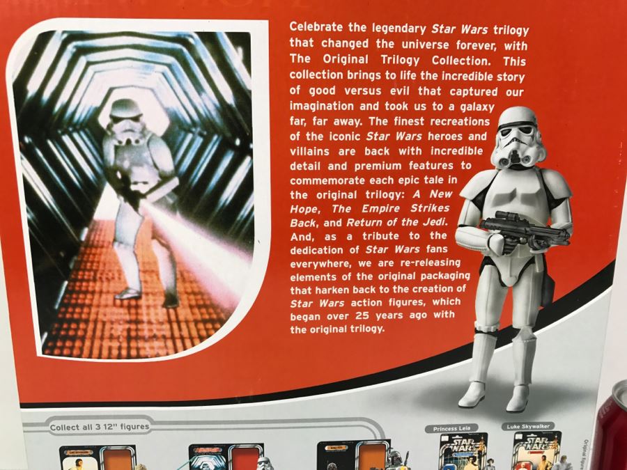 STAR WARS The Original Trilogy Collection STORMTROOPER Large Size Action Figure Hasbro 85233 2004 New In Box [Photo 9]