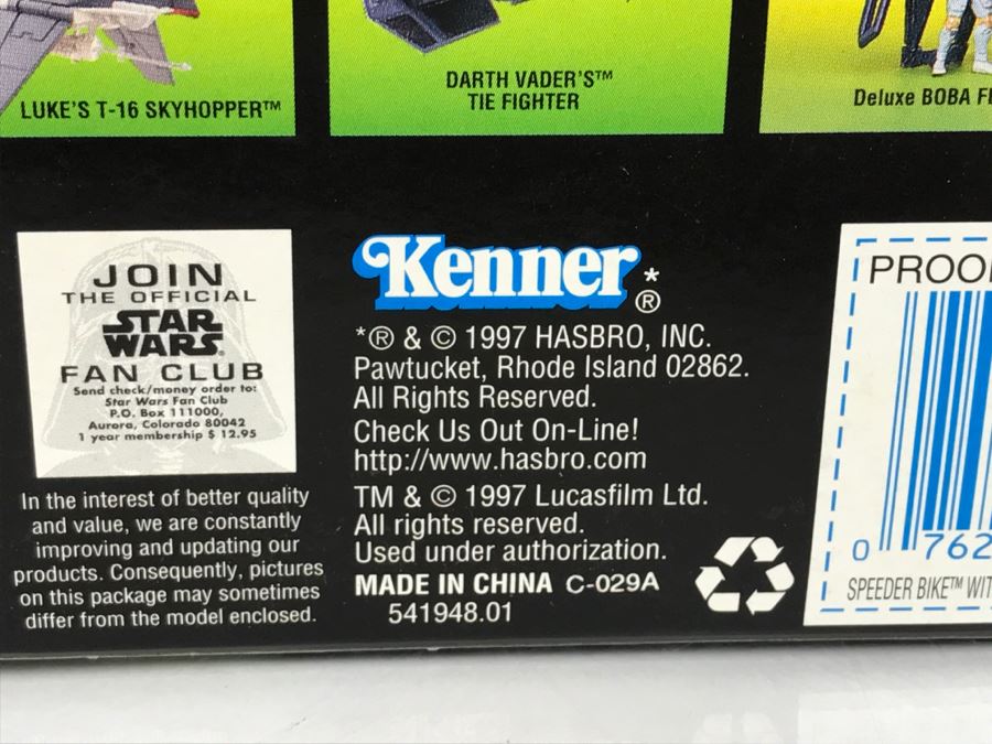 STAR WARS The Power Of The Force Speeder Bike With Princess Leia Organa In Endor Gear Kenner Hasbro 69760 1997 New In Box [Photo 11]