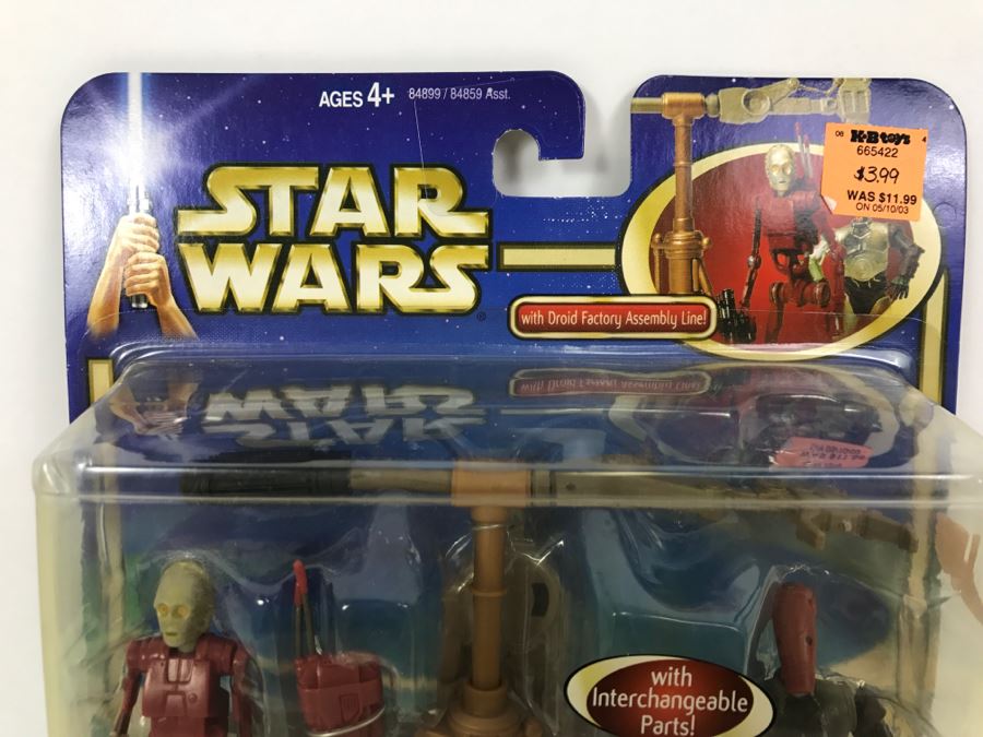 STAR WARS Attack Of The Clones C-3PO With Droid Factory Assembly Line Hasbro 2002 84899/84859 New On Card [Photo 3]