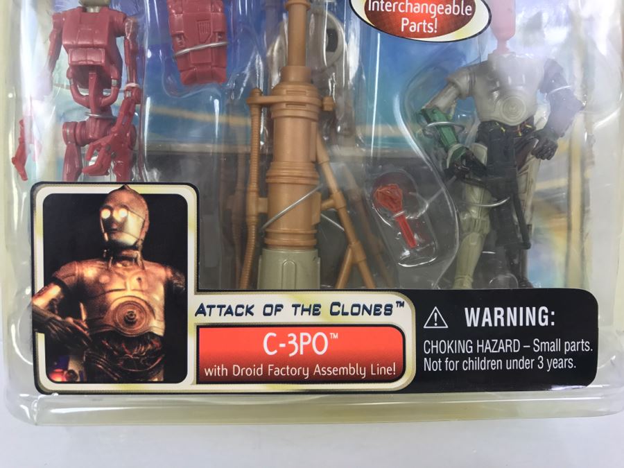 STAR WARS Attack Of The Clones C-3PO With Droid Factory Assembly Line Hasbro 2002 84899/84859 New On Card [Photo 7]