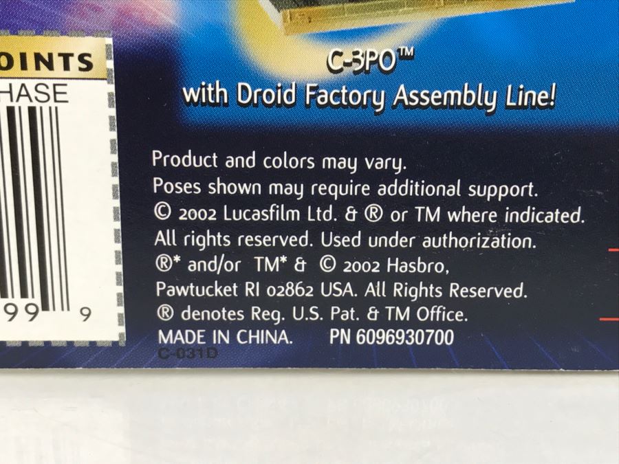 STAR WARS Attack Of The Clones C-3PO With Droid Factory Assembly Line Hasbro 2002 84899/84859 New On Card [Photo 13]