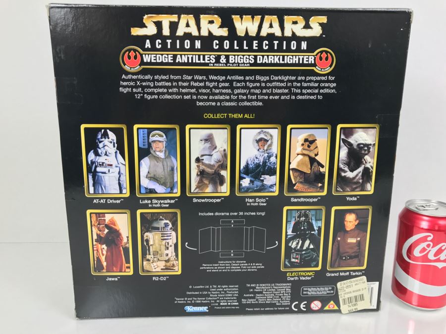 STAR WARS Rebel Alliance Wedge Antilles And Biggs Darklighter In Rebel Pilot Gear Kenner Hasbro 1998 57106 New In Box [Photo 7]