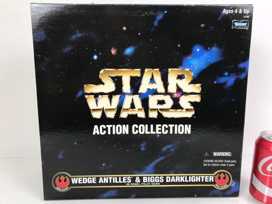 STAR WARS Rebel Alliance Wedge Antilles And Biggs Darklighter In Rebel Pilot Gear Kenner Hasbro 1998 57106 New In Box [Photo 2]