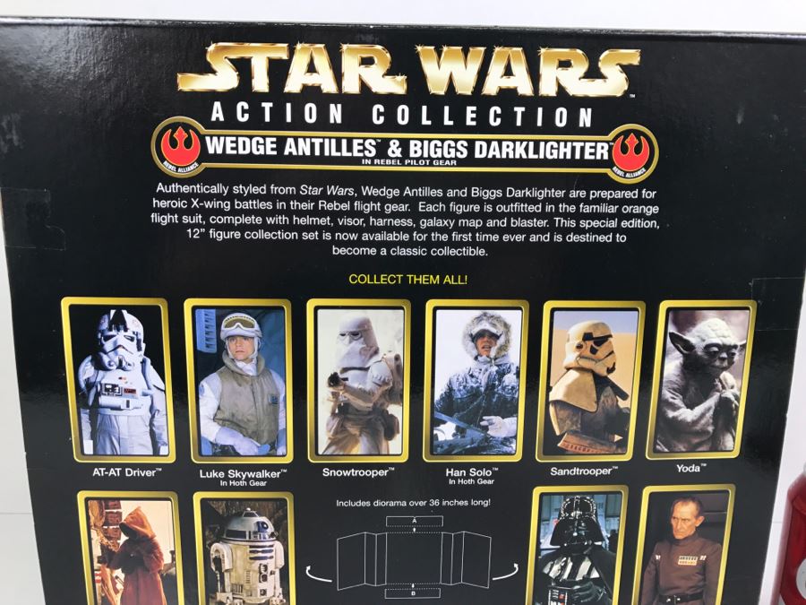 STAR WARS Rebel Alliance Wedge Antilles And Biggs Darklighter In Rebel Pilot Gear Kenner Hasbro 1998 57106 New In Box [Photo 8]