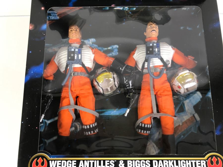 STAR WARS Rebel Alliance Wedge Antilles And Biggs Darklighter In Rebel Pilot Gear Kenner Hasbro 1998 57106 New In Box [Photo 23]