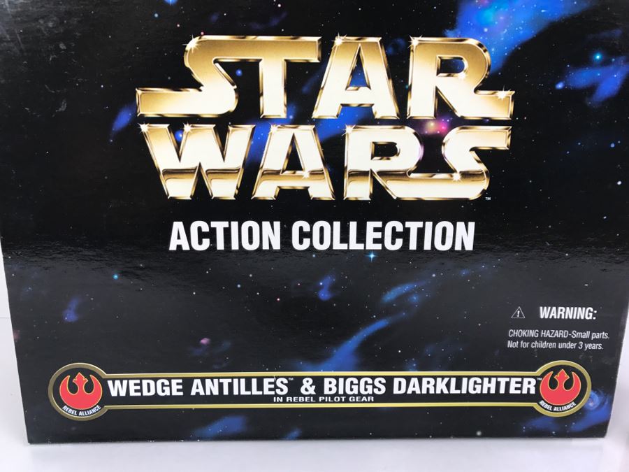 STAR WARS Rebel Alliance Wedge Antilles And Biggs Darklighter In Rebel Pilot Gear Kenner Hasbro 1998 57106 New In Box [Photo 4]