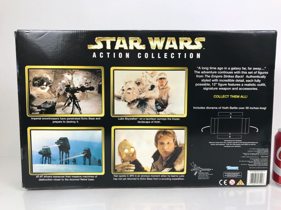 STAR WARS Action Collection Figure Pack With Luke Skywalker, Hans Solo, Snowtrooper And AT-AT Driver Kenner Hasbro 57109 1998 New In Box [Photo 22]