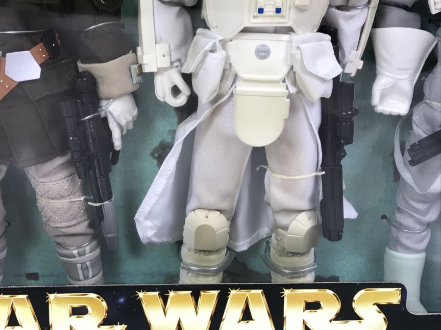 STAR WARS Action Collection Figure Pack With Luke Skywalker, Hans Solo, Snowtrooper And AT-AT Driver Kenner Hasbro 57109 1998 New In Box [Photo 16]