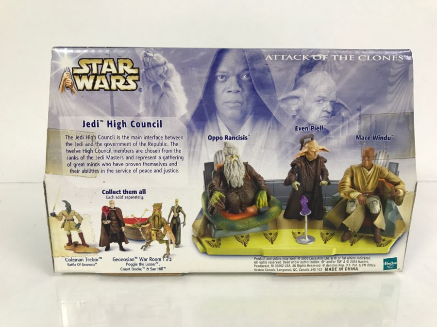 STAR WARS Attack Of The Clones Jedi high Council Featuring Mace Windu, Oppo Rancisis, and Even Piell Hasbro 2003 84981/84997 New In Box [Photo 8]