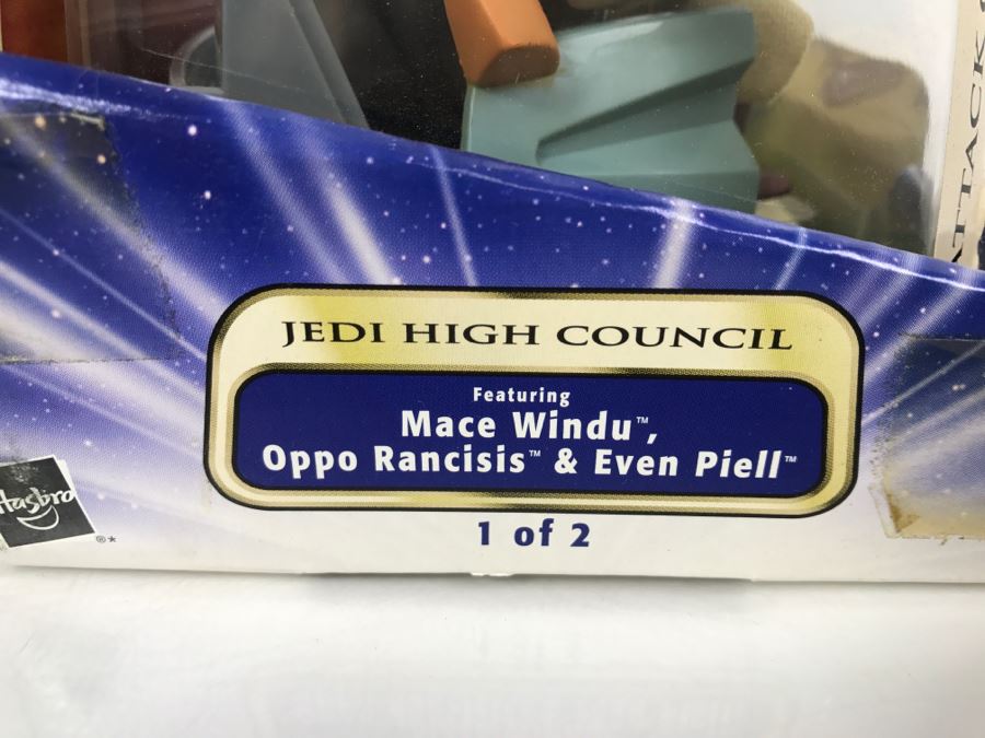 STAR WARS Attack Of The Clones Jedi high Council Featuring Mace Windu, Oppo Rancisis, and Even Piell Hasbro 2003 84981/84997 New In Box [Photo 7]
