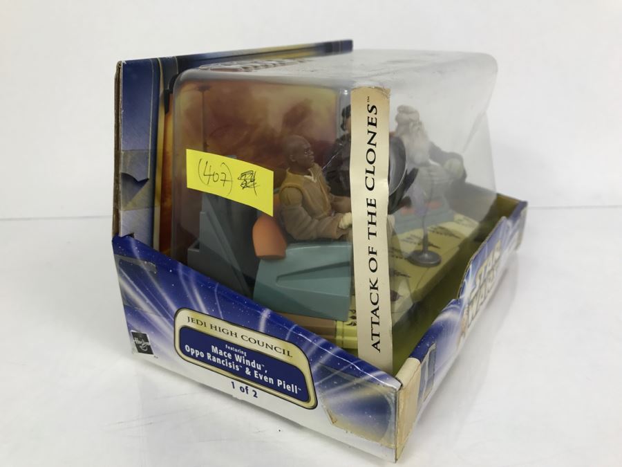 STAR WARS Attack Of The Clones Jedi high Council Featuring Mace Windu, Oppo Rancisis, and Even Piell Hasbro 2003 84981/84997 New In Box [Photo 5]