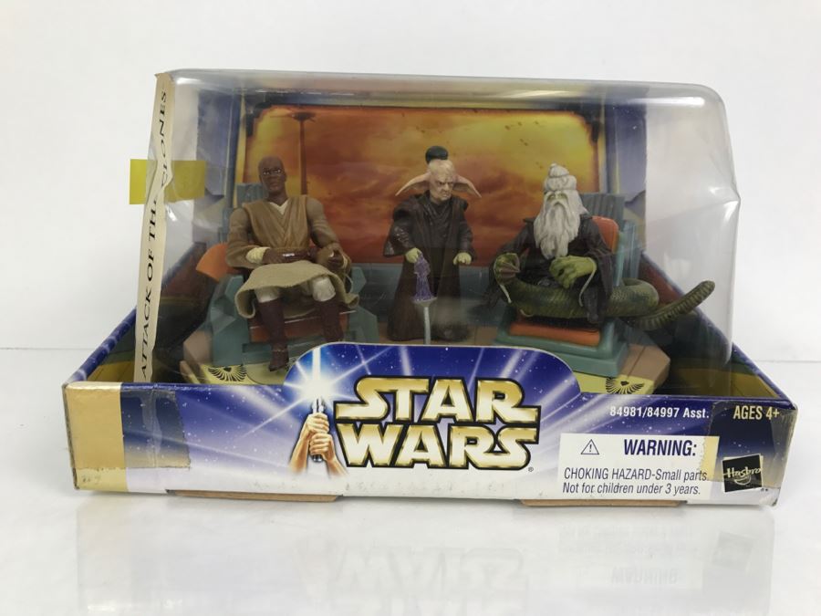STAR WARS Attack Of The Clones Jedi high Council Featuring Mace Windu, Oppo Rancisis, and Even Piell Hasbro 2003 84981/84997 New In Box [Photo 3]
